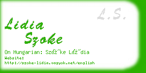 lidia szoke business card